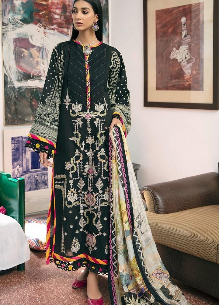 Ittehad Textiles Embroidered Lawn Suits Unstitched 3 Piece ITD21SS ETHNIQUE - Spring / Summer Collection