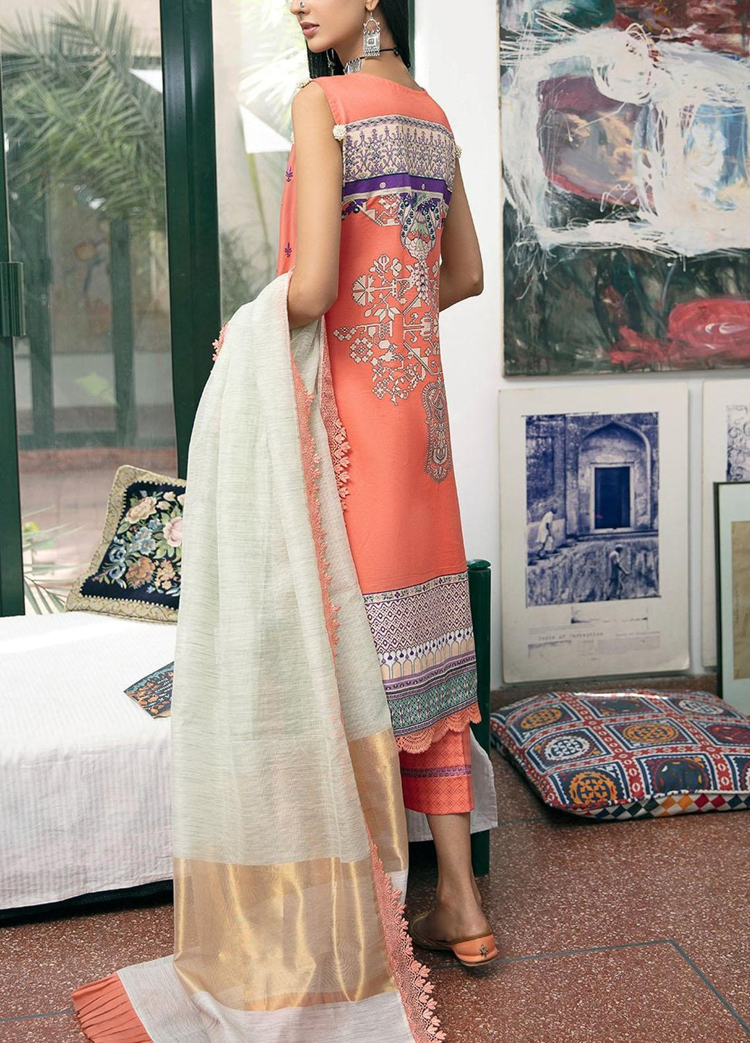Ittehad Textiles Embroidered Lawn Suits Unstitched 3 Piece ITD21SS ETONNER - Spring / Summer Collection