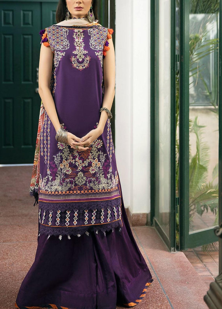 Ittehad Textiles Embroidered Lawn Suits Unstitched 3 Piece ITD21SS PRUNE - Spring / Summer Collection