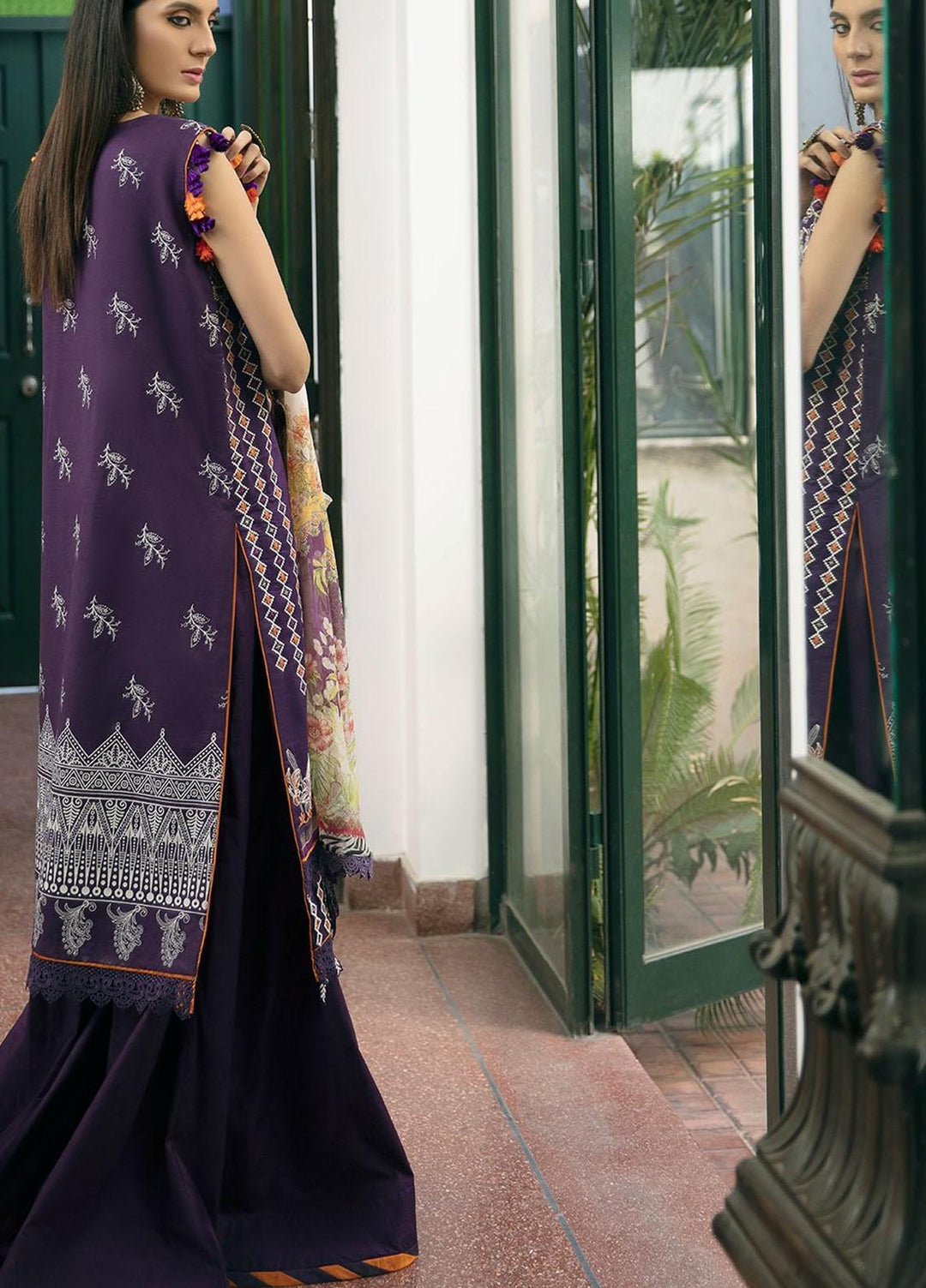 Ittehad Textiles Embroidered Lawn Suits Unstitched 3 Piece ITD21SS PRUNE - Spring / Summer Collection