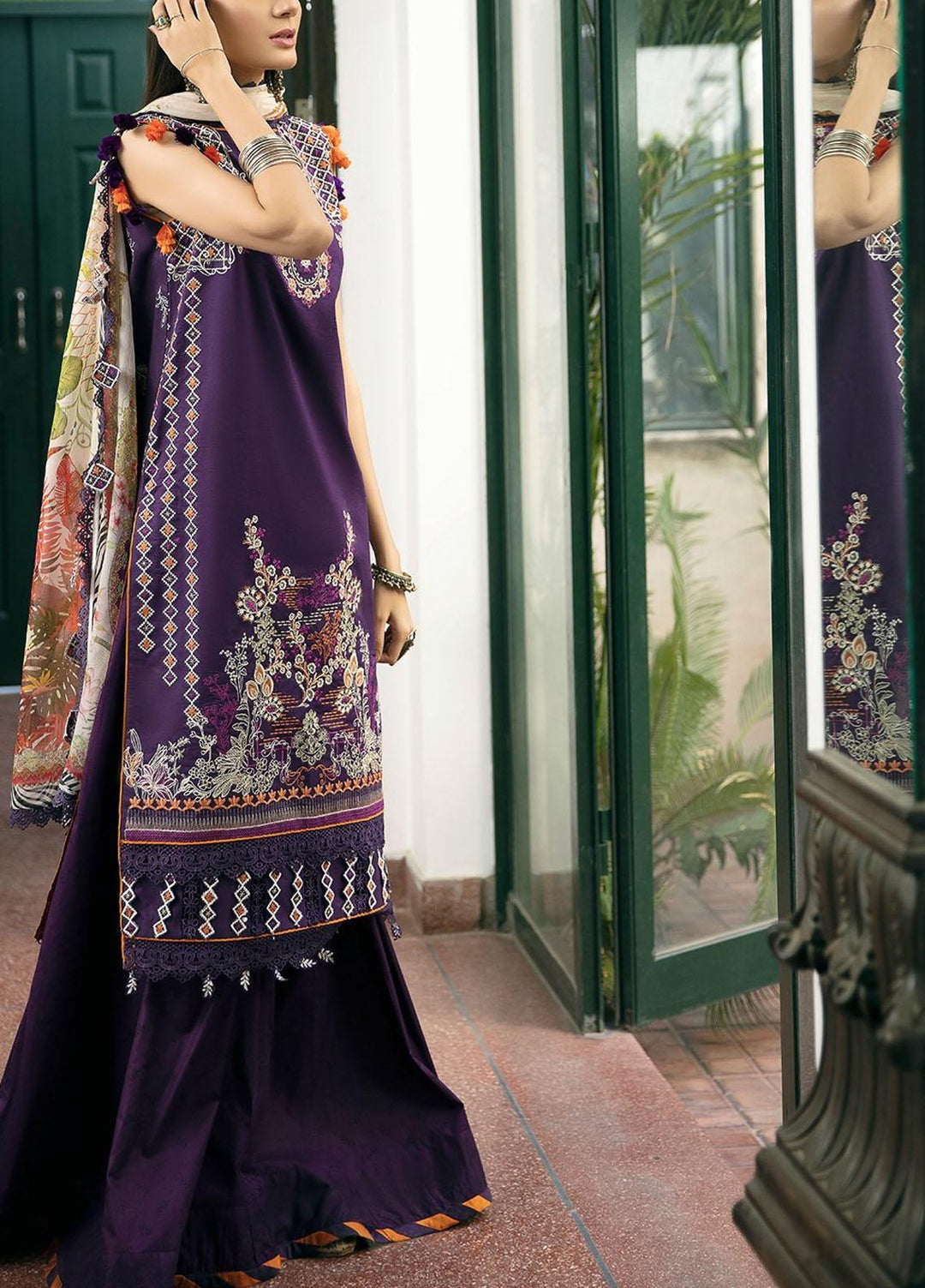Ittehad Textiles Embroidered Lawn Suits Unstitched 3 Piece ITD21SS PRUNE - Spring / Summer Collection