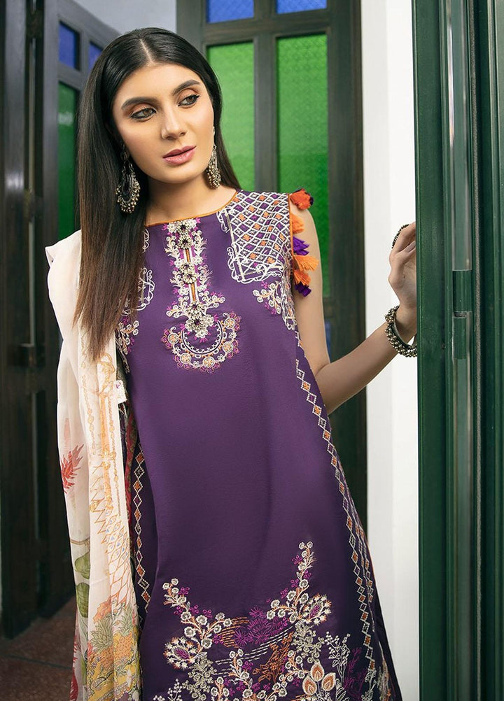 Ittehad Textiles Embroidered Lawn Suits Unstitched 3 Piece ITD21SS PRUNE - Spring / Summer Collection
