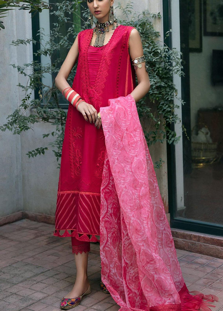 Ittehad Textiles Embroidered Lawn Suits Unstitched 3 Piece ITD21SS ROUGE - Spring / Summer Collection