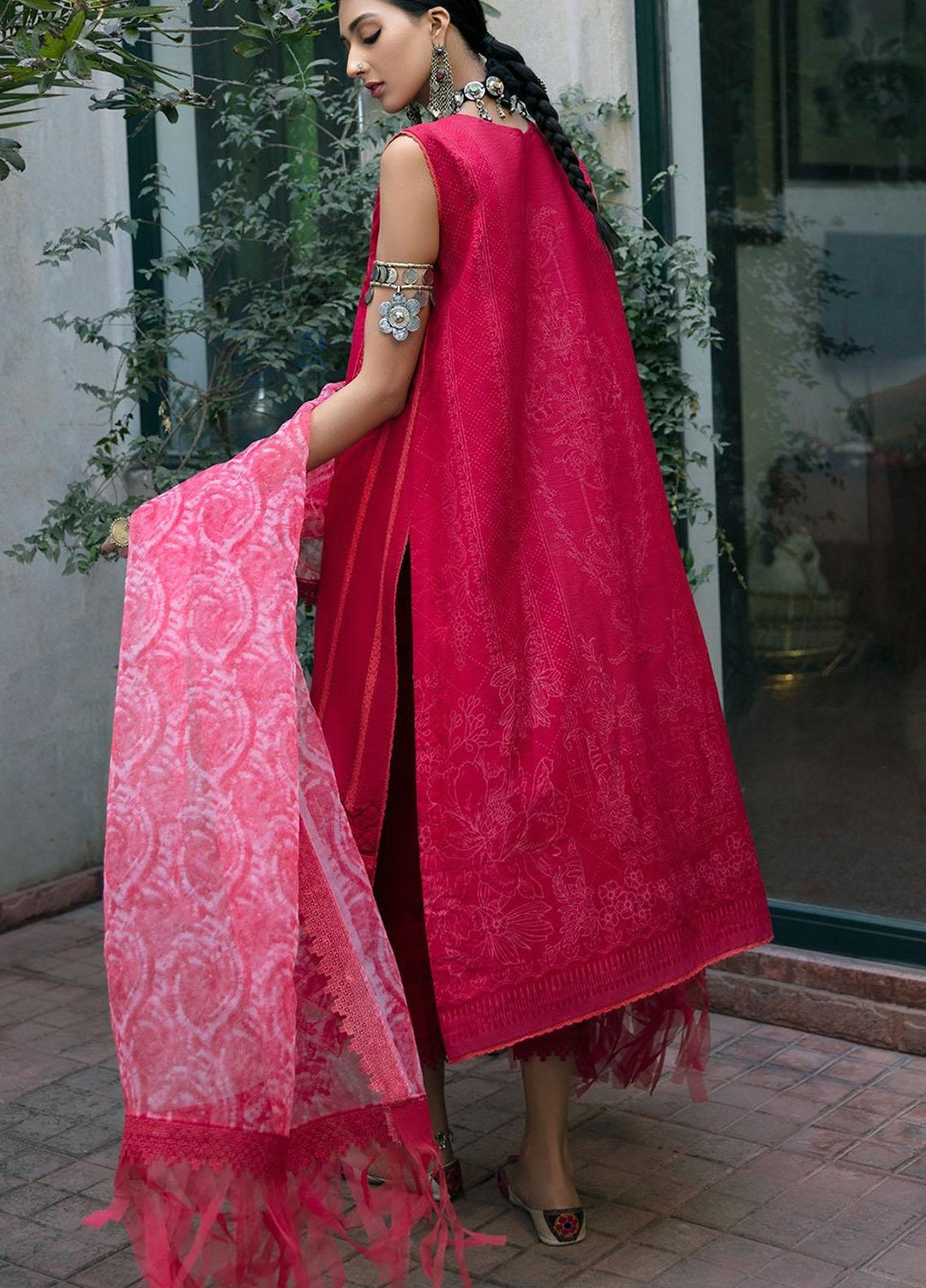 Ittehad Textiles Embroidered Lawn Suits Unstitched 3 Piece ITD21SS ROUGE - Spring / Summer Collection