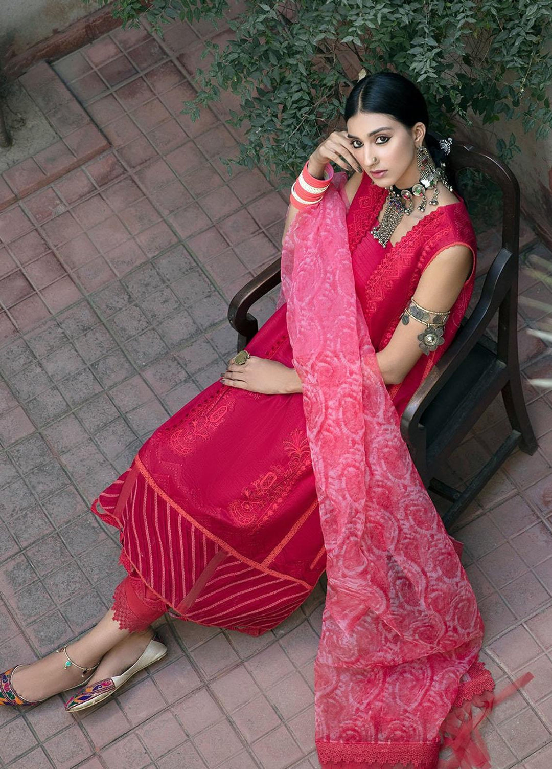 Ittehad Textiles Embroidered Lawn Suits Unstitched 3 Piece ITD21SS ROUGE - Spring / Summer Collection