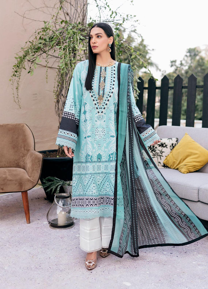 Ittehad Textiles Embroidered Lawn Suits Unstitched 3 Piece ITD22ES LF- EB1 2201 - Summer Collection