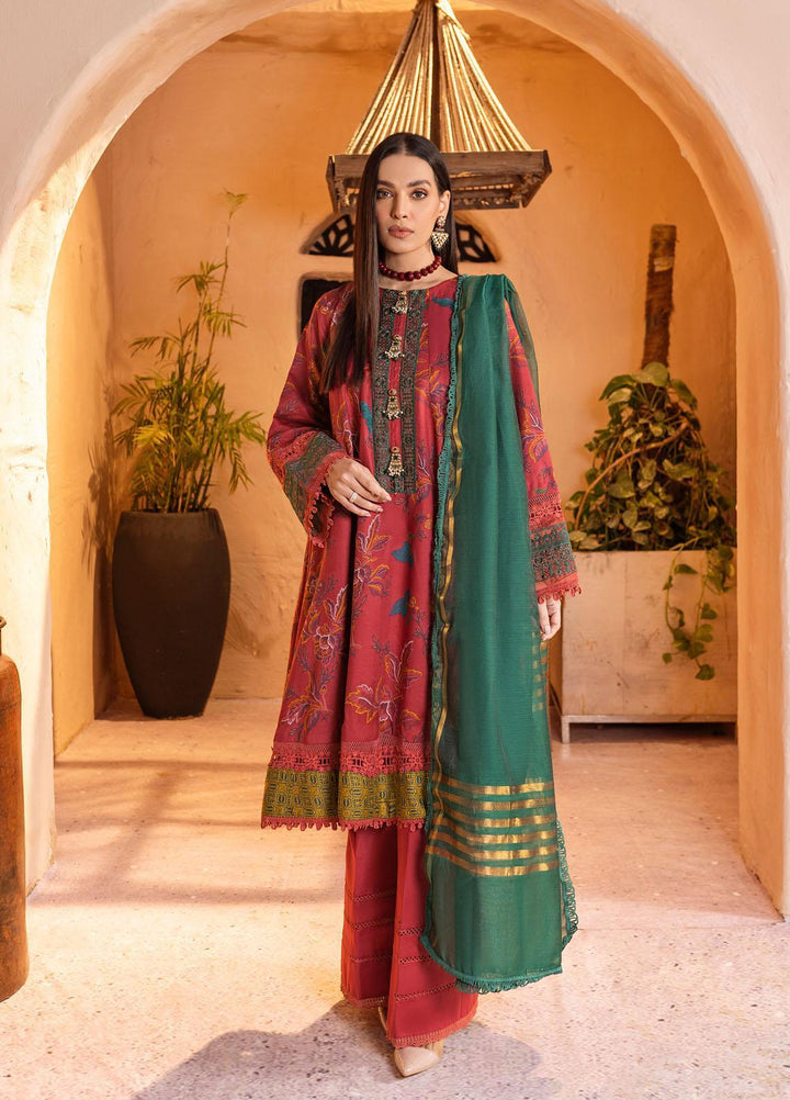 Ittehad Textiles Embroidered Lawn Suits Unstitched 3 Piece ITD22ES LF- EB1 2203 - Summer Collection
