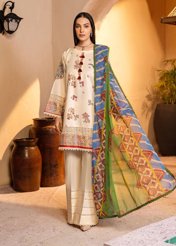 Ittehad Textiles Embroidered Lawn Suits Unstitched 3 Piece ITD22ES LF- EB1 2204 - Summer Collection