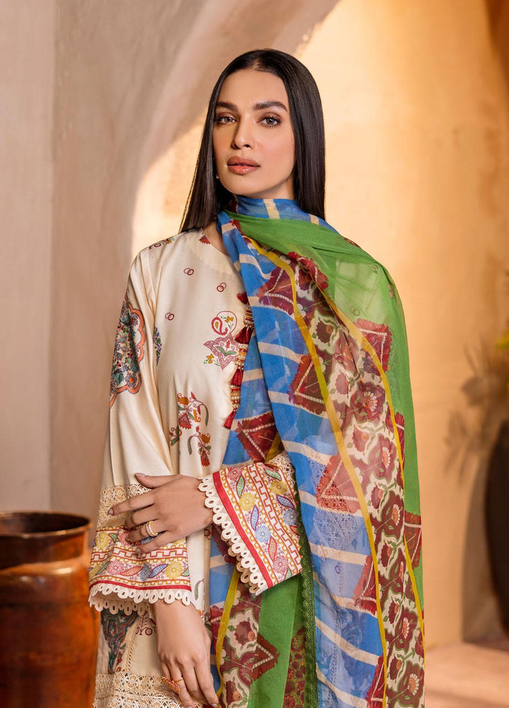 Ittehad Textiles Embroidered Lawn Suits Unstitched 3 Piece ITD22ES LF- EB1 2204 - Summer Collection