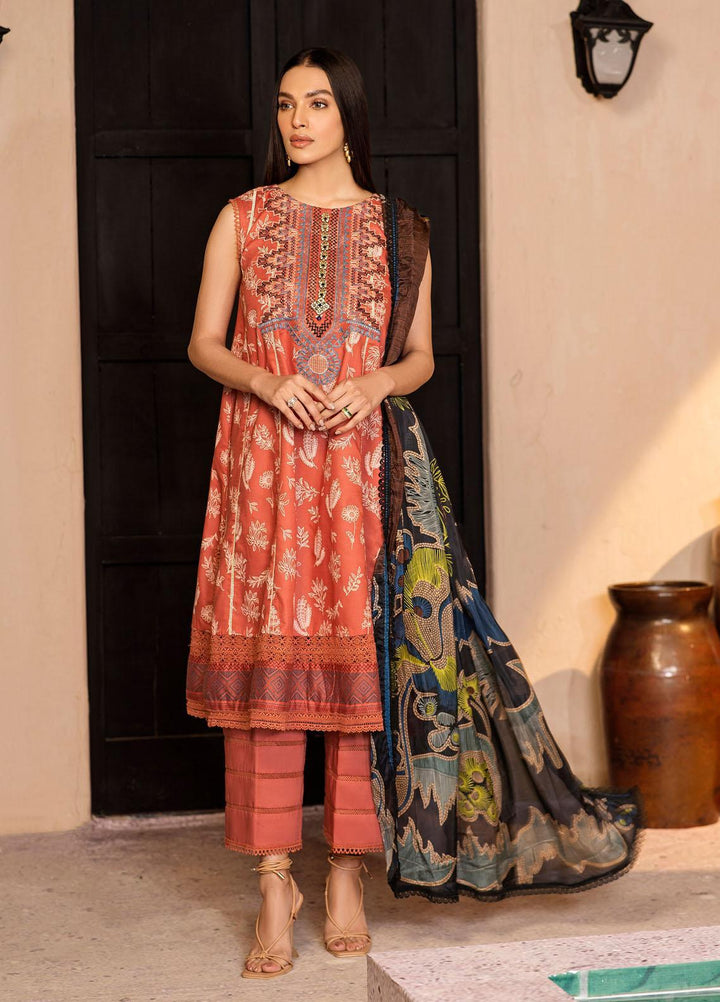 Ittehad Textiles Embroidered Lawn Suits Unstitched 3 Piece ITD22ES LF- EB1 2205 - Summer Collection