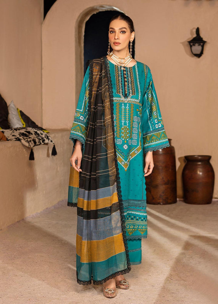 Ittehad Textiles Embroidered Lawn Suits Unstitched 3 Piece ITD22ES LF- EB1 2208 - Summer Collection