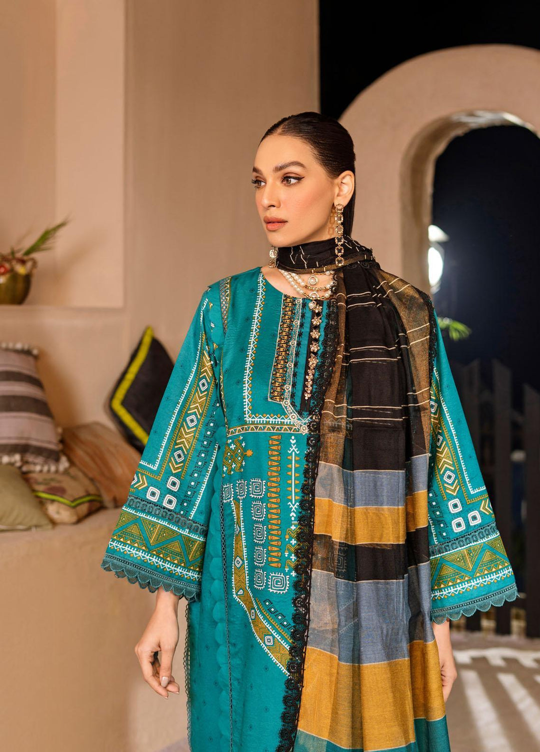 Ittehad Textiles Embroidered Lawn Suits Unstitched 3 Piece ITD22ES LF- EB1 2208 - Summer Collection
