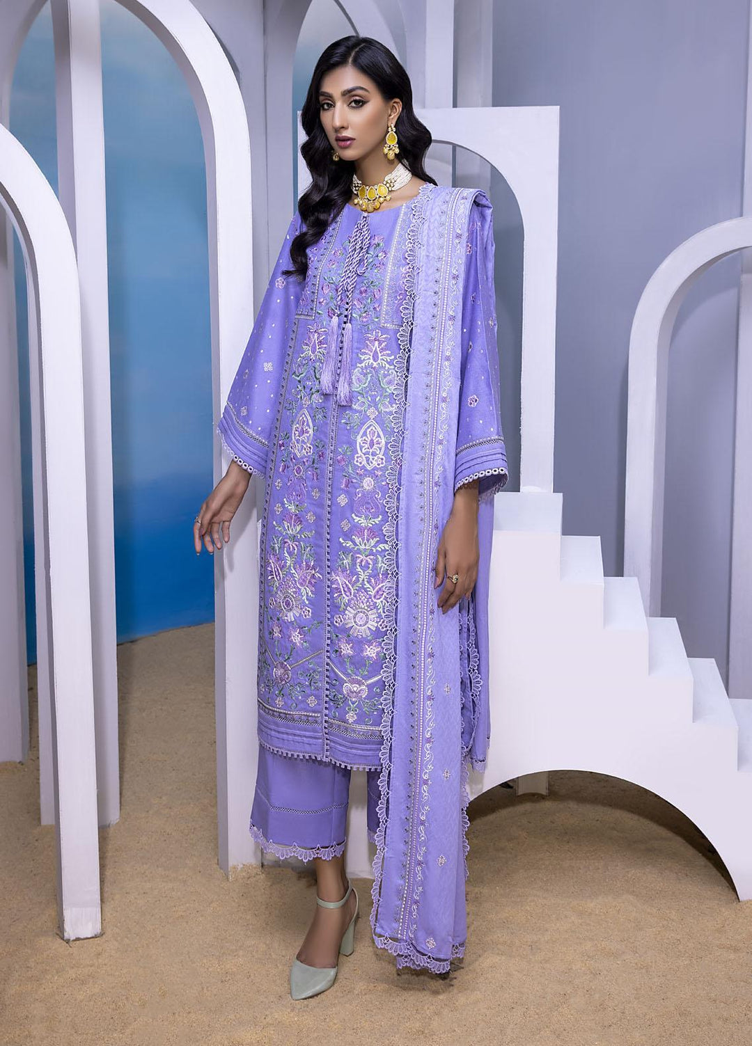 Ittehad Textiles Embroidered Cotton Karandi Suits Unstitched 3 Piece IT21FPS PRS-AZAL - Winter Collection