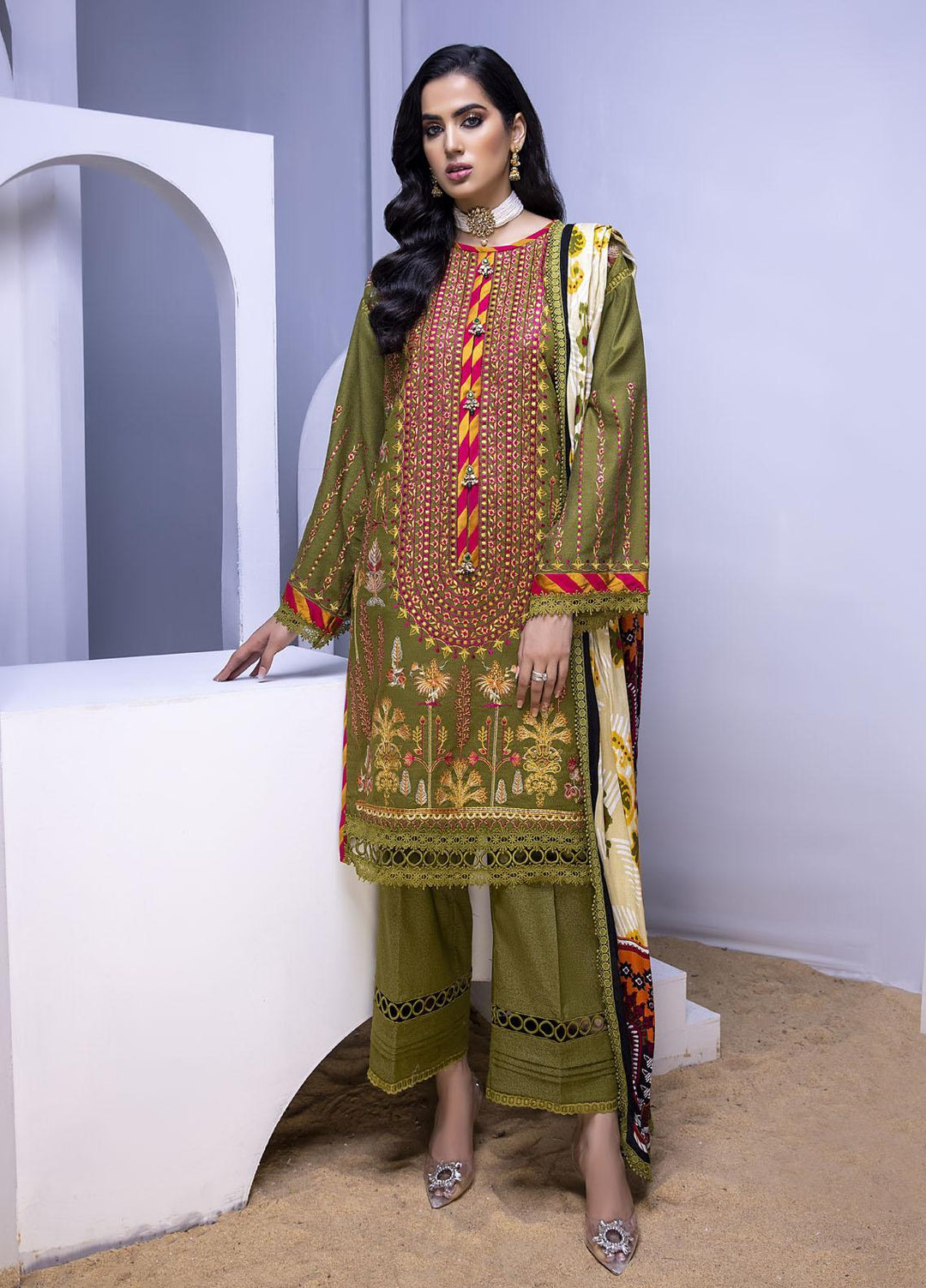 Ittehad Textiles Embroidered Cotton Karandi Suits Unstitched 3 Piece IT21FPS PRS-DASHT - Winter Collection