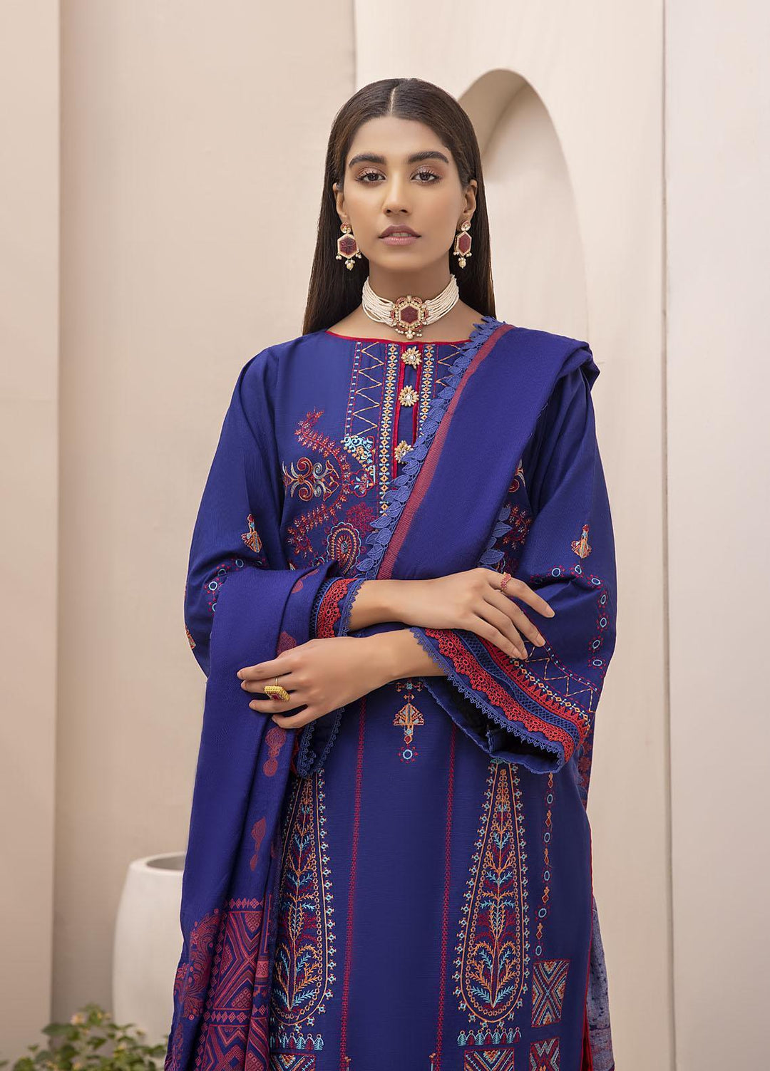 Ittehad Textiles Embroidered Khaddar Suits Unstitched 3 Piece IT21FPS PRS-FAROZAAN - Winter Collection