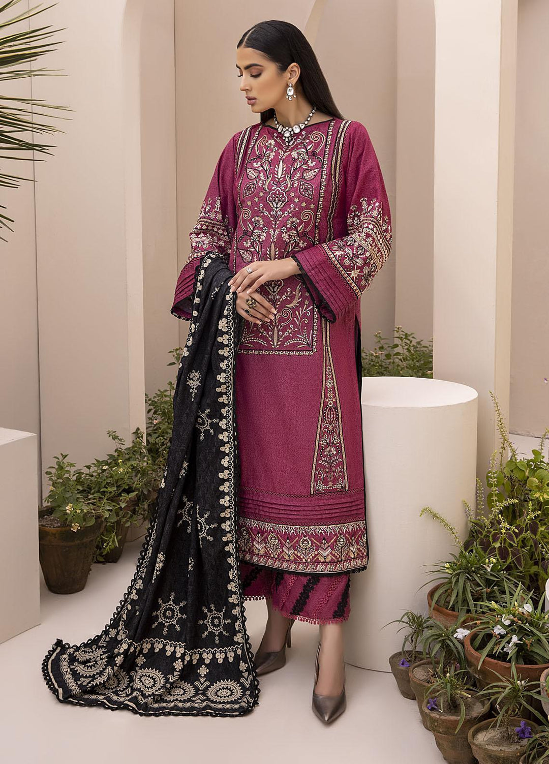 Ittehad Textiles Embroidered Cotton Karandi Suits Unstitched 3 Piece IT21FPS PRS-MAAHRU - Winter Collection