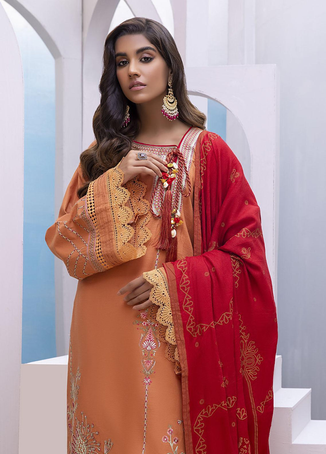 Ittehad Textiles Embroidered Khaddar Suits Unstitched 3 Piece IT21FPS PRS-SAANJH - Winter Collection