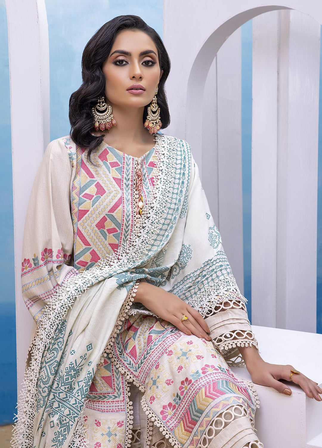 Ittehad Textiles Embroidered Khaddar Suits Unstitched 3 Piece IT21FPS PRS-SEHER - Winter Collection