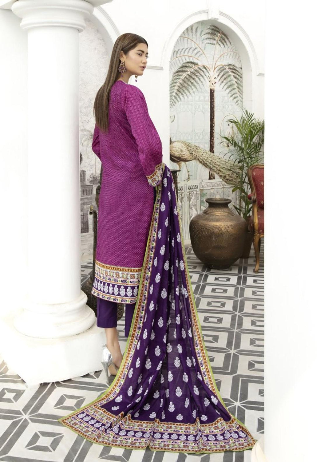 Jhalak by Ittehad Textiles Printed Lawn Suits Unstitched 3 Piece ITD21J 21201A - Summer Collection