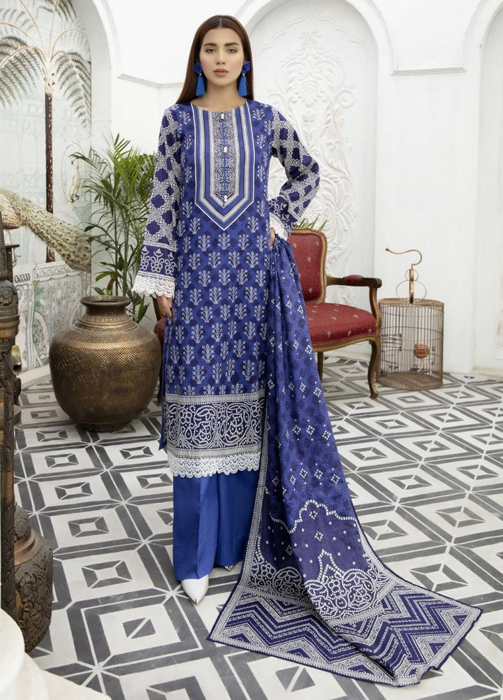 Jhalak by Ittehad Textiles Printed Lawn Suits Unstitched 3 Piece ITD21J 21202B - Summer Collection