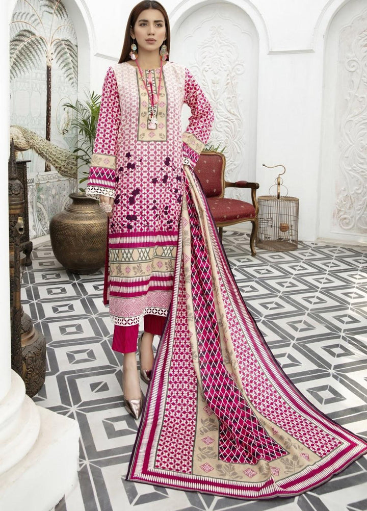 Jhalak by Ittehad Textiles Printed Lawn Suits Unstitched 3 Piece ITD21J 21203A - Summer Collection