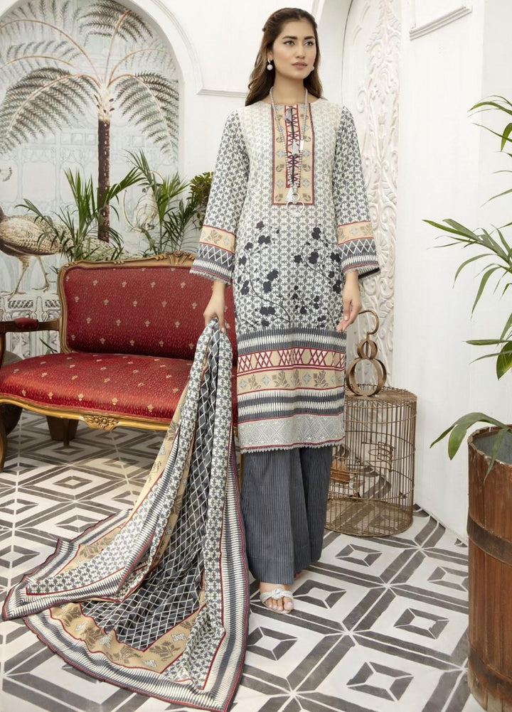 Jhalak by Ittehad Textiles Printed Lawn Suits Unstitched 3 Piece ITD21J 21203B - Summer Collection