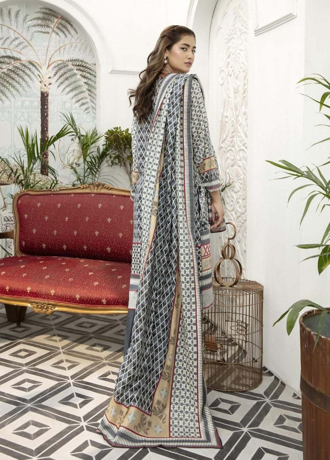 Jhalak by Ittehad Textiles Printed Lawn Suits Unstitched 3 Piece ITD21J 21203B - Summer Collection
