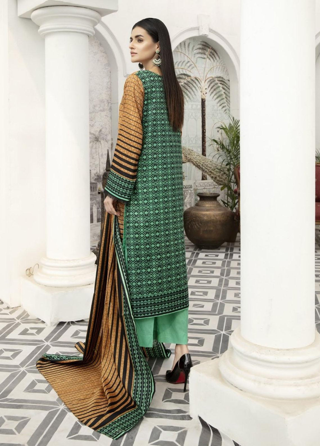 Jhalak by Ittehad Textiles Printed Lawn Suits Unstitched 3 Piece ITD21J 21204B - Summer Collection