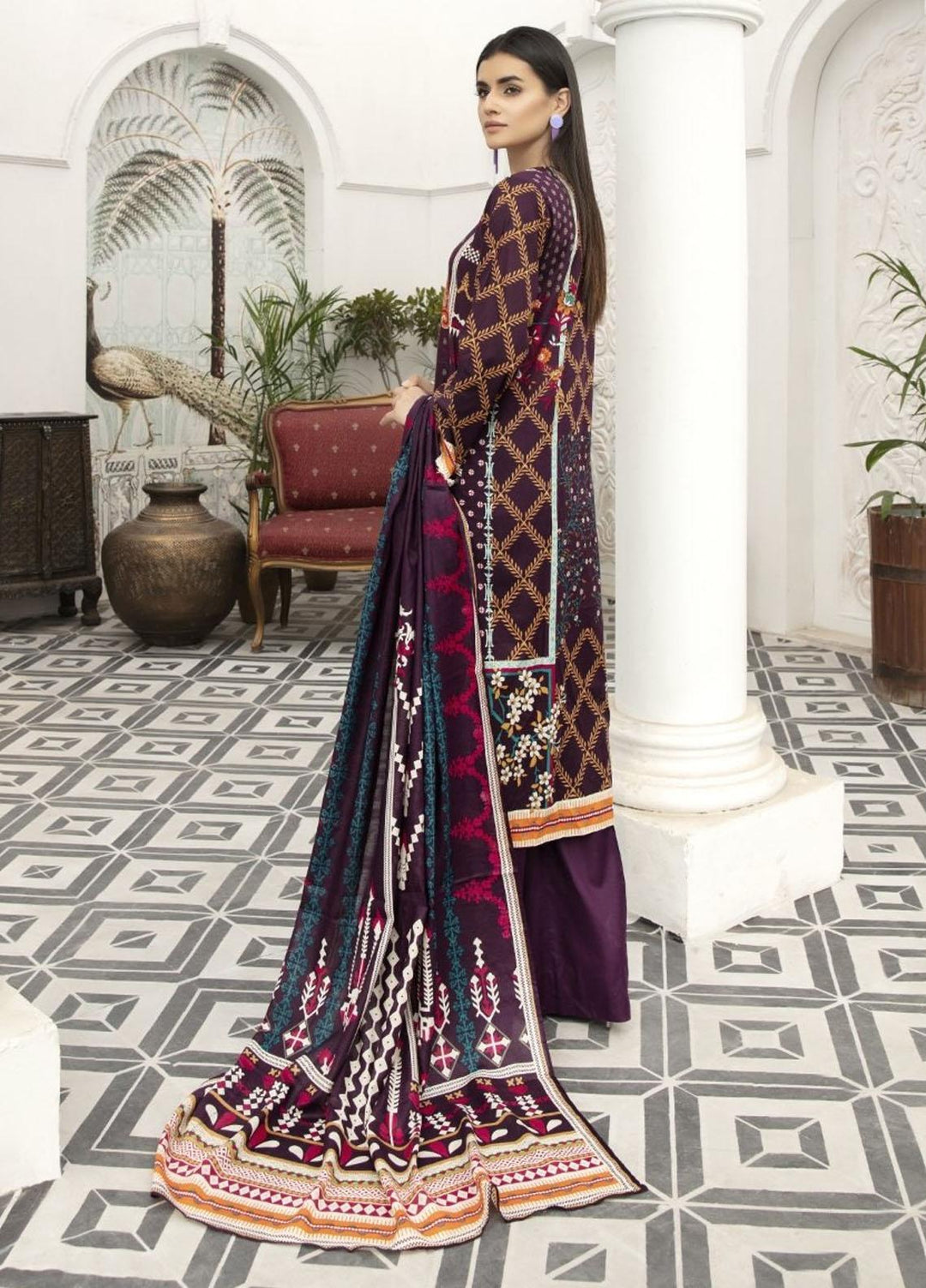 Jhalak by Ittehad Textiles Printed Lawn Suits Unstitched 3 Piece ITD21J 21205A - Summer Collection