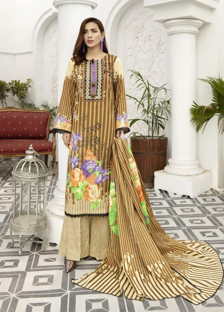 Jhalak by Ittehad Textiles Printed Lawn Suits Unstitched 3 Piece ITD21J 21207B - Summer Collection