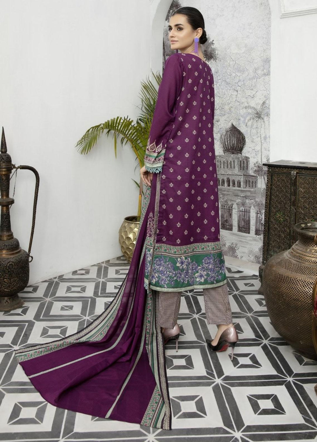 Jhalak by Ittehad Textiles Printed Lawn Suits Unstitched 3 Piece ITD21J 21212A - Summer Collection