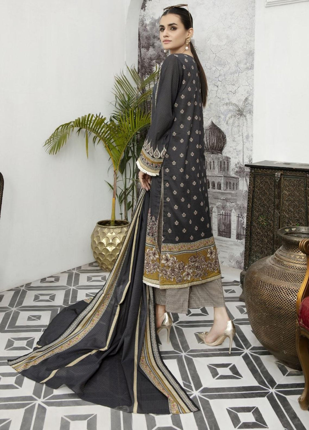 Jhalak by Ittehad Textiles Printed Lawn Suits Unstitched 3 Piece ITD21J 21212B - Summer Collection