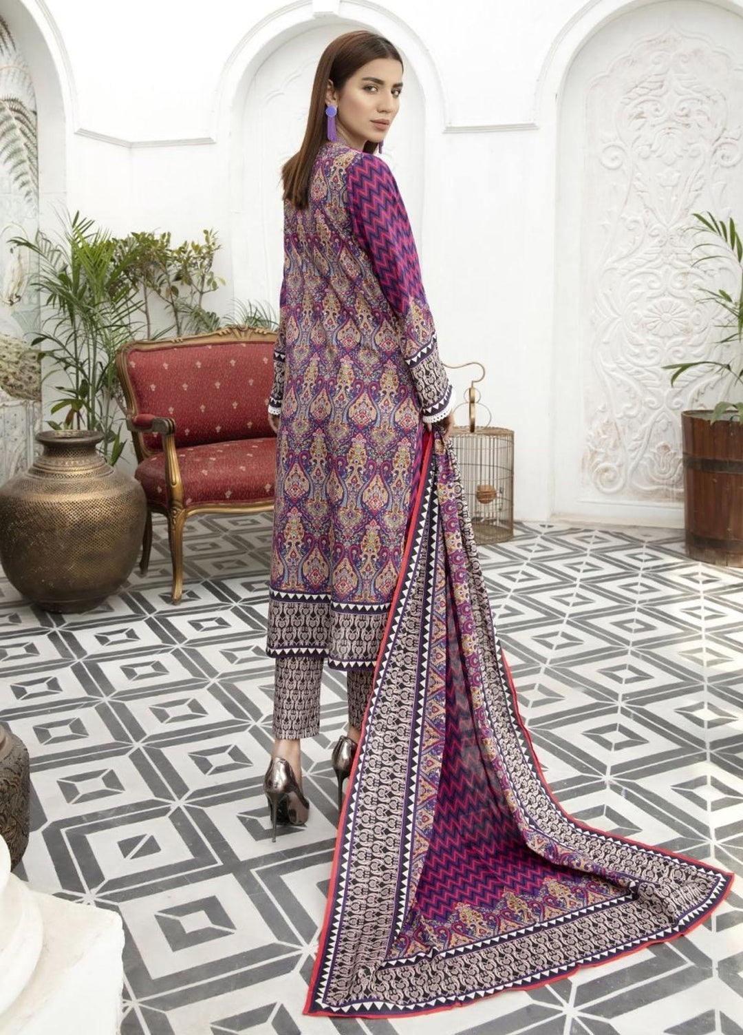 Jhalak by Ittehad Textiles Printed Lawn Suits Unstitched 3 Piece ITD21J 21213A - Summer Collection