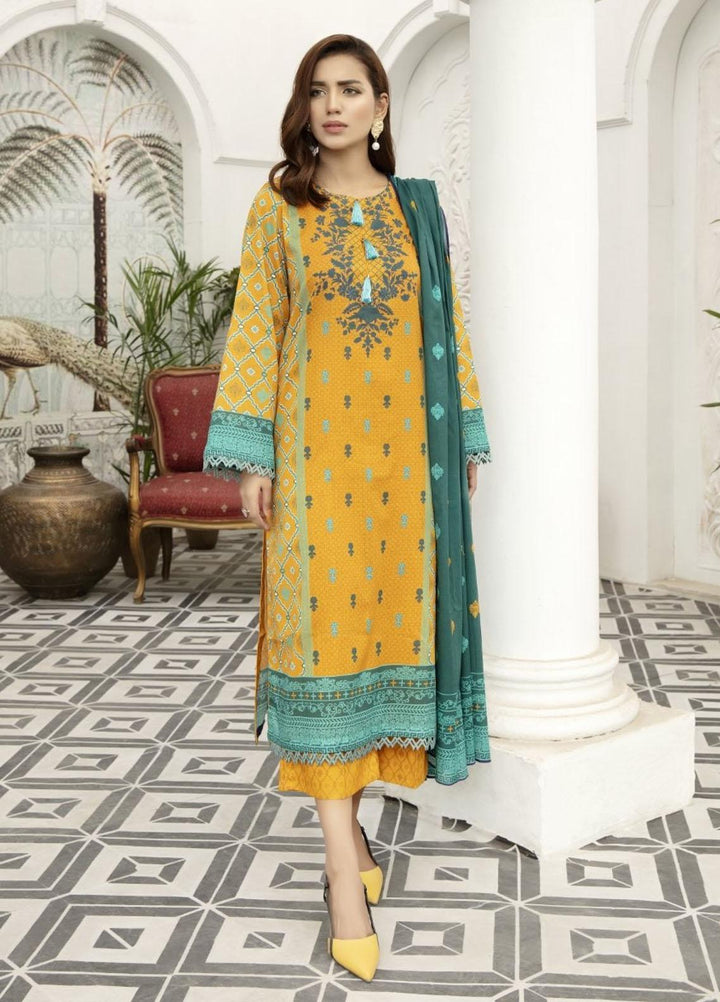 Jhalak by Ittehad Textiles Printed Lawn Suits Unstitched 3 Piece ITD21J 21214A - Summer Collection