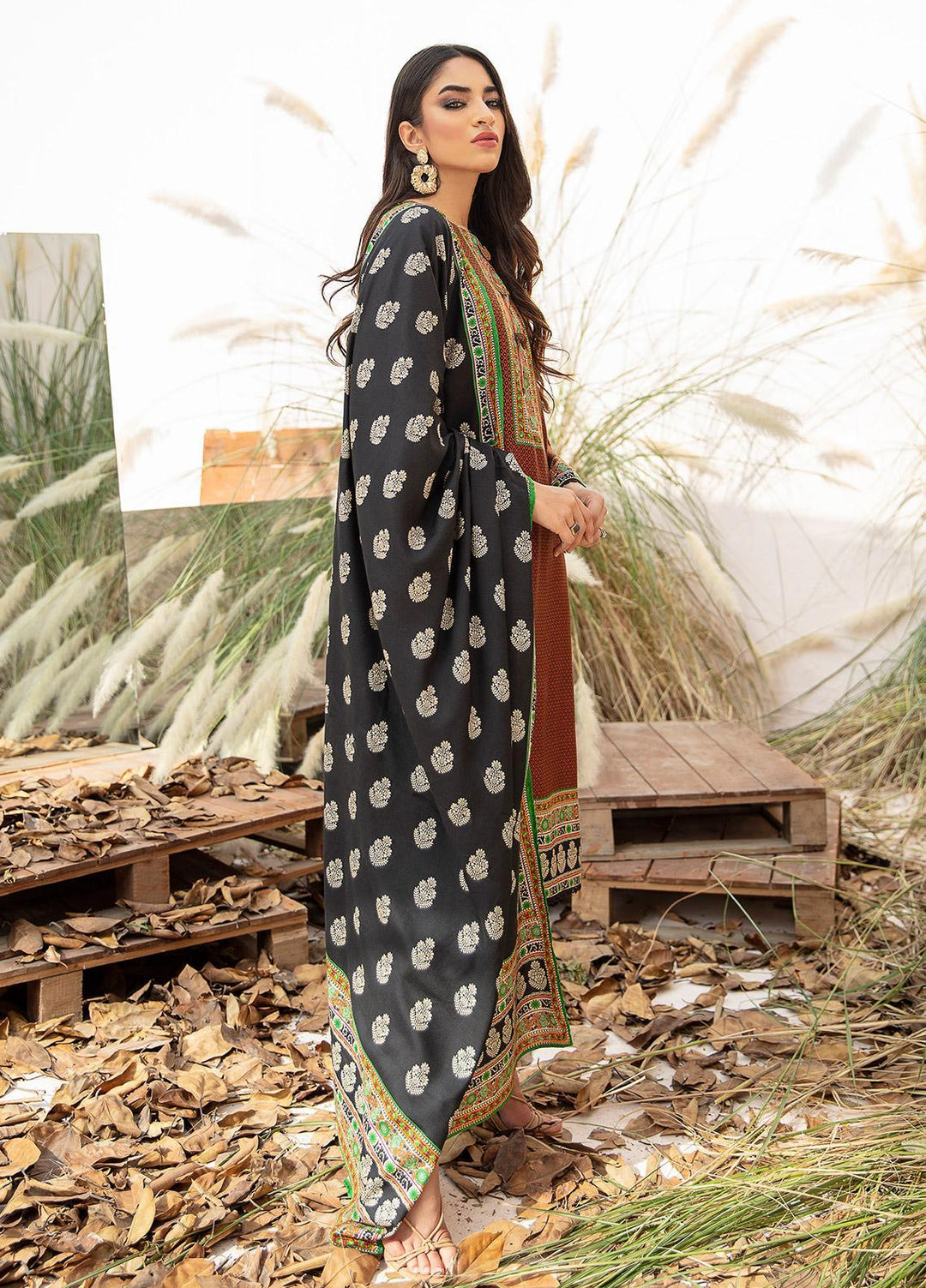 Ittehad Textiles Printed Linen Suits Unstitched 3 Piece IT21JL LF-JN-21507B - Winter Collection