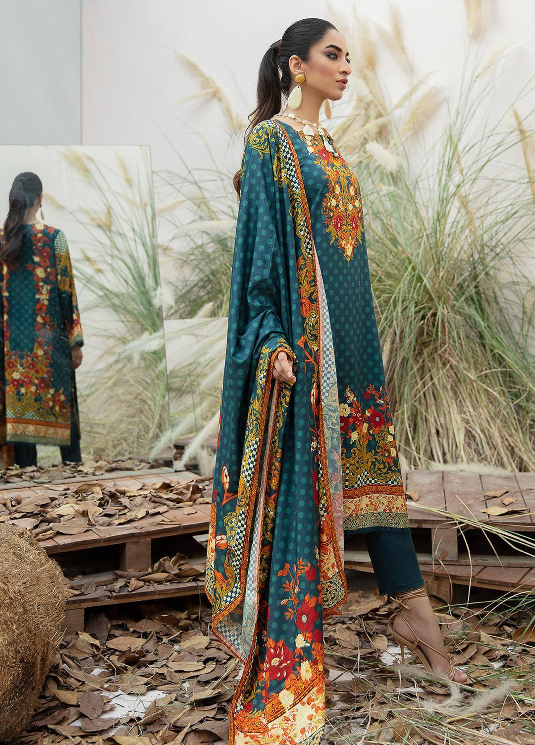 Ittehad Textiles Printed Linen Suits Unstitched 3 Piece IT21JL LF-JN-21515B - Winter Collection