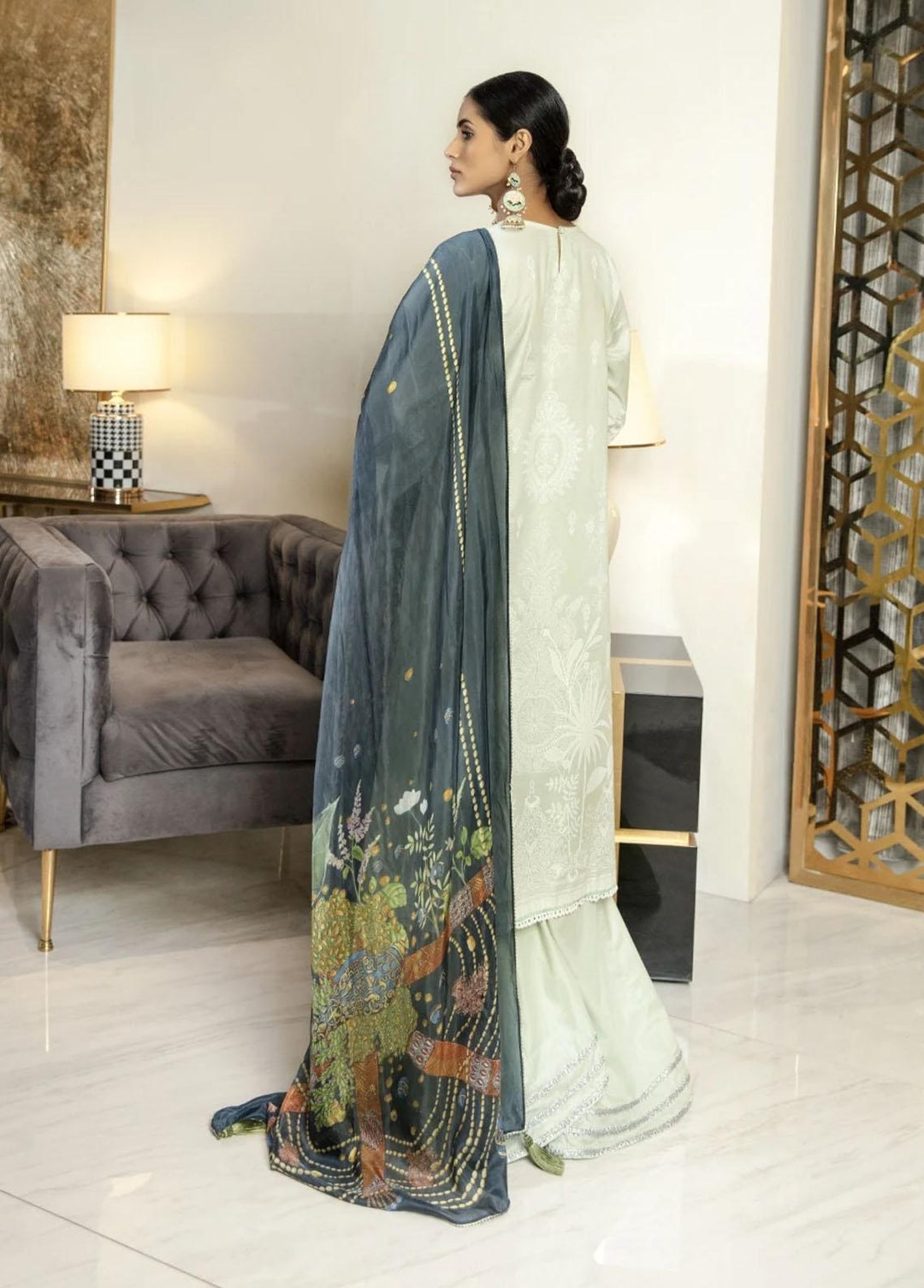 Ittehad Textiles Embroidered Lawn Suits Unstitched 3 Piece ITD21P PRE-BASILICA - Festive Collection