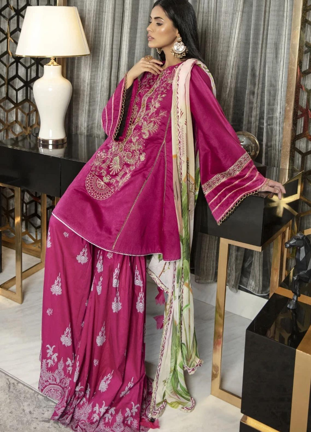 Ittehad Textiles Embroidered Jacquard Suits Unstitched 3 Piece IT21PS PRE-MYSTIQUE - Summer Collection