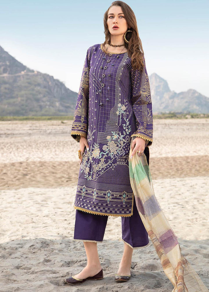 Ittehad Textiles Embroidered Lawn Suits Unstitched 3 Piece IT21PS PRE-PENILLION - Premium Summer Collection