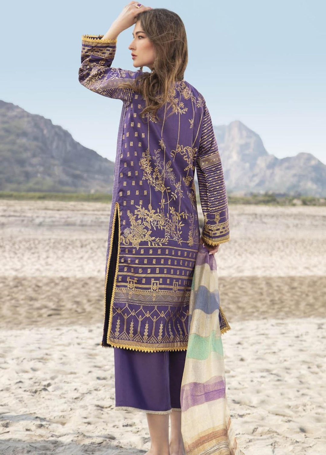 Ittehad Textiles Embroidered Lawn Suits Unstitched 3 Piece IT21PS PRE-PENILLION - Premium Summer Collection