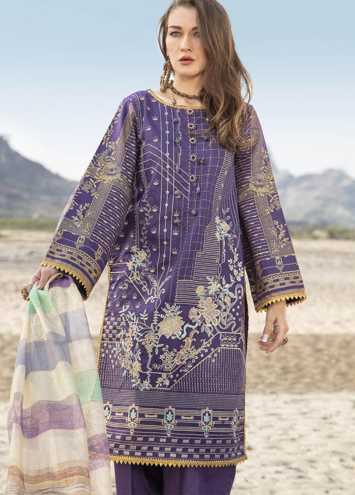 Ittehad Textiles Embroidered Lawn Suits Unstitched 3 Piece IT21PS PRE-PENILLION - Premium Summer Collection
