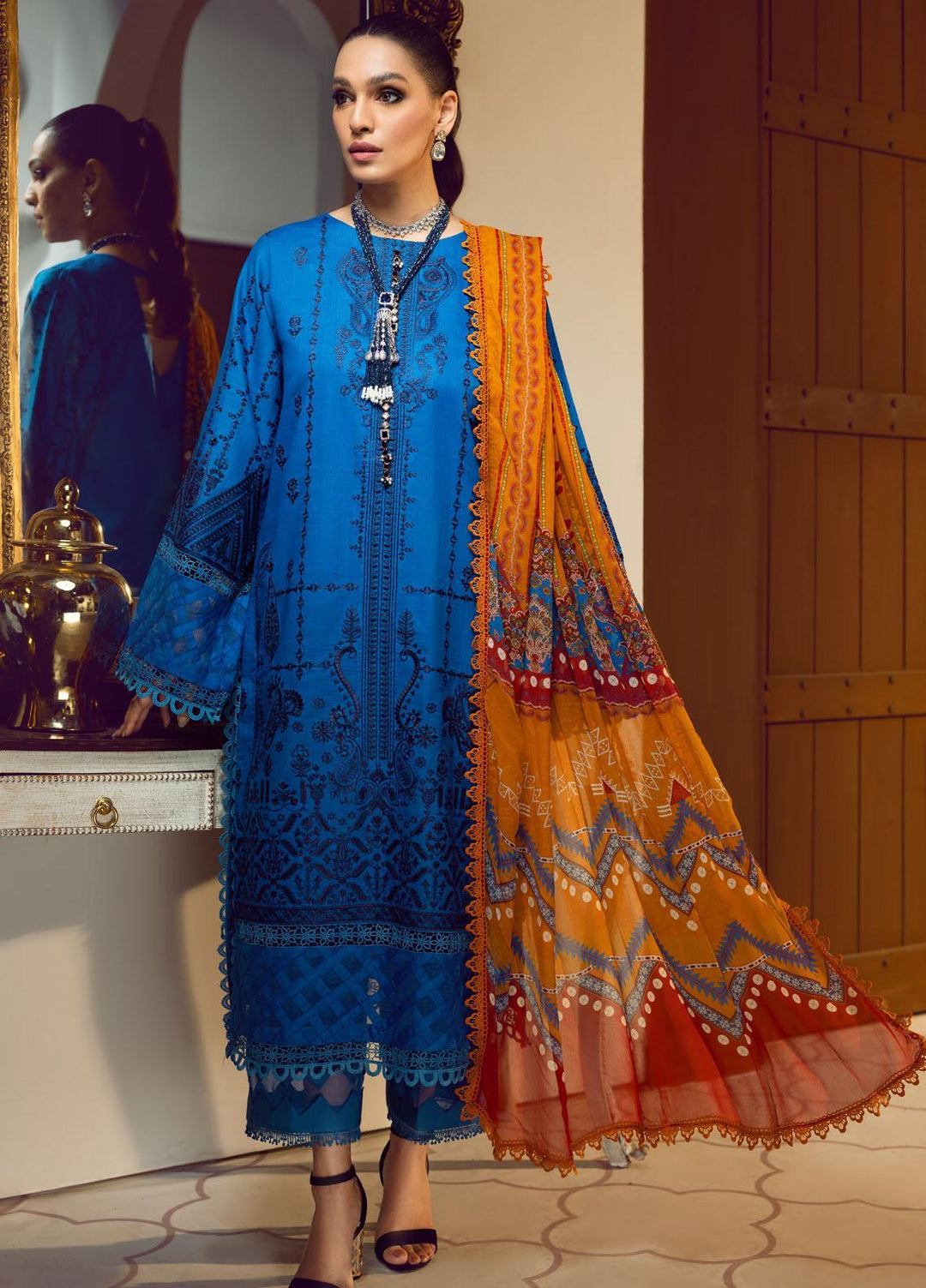 Ittehad Textiles Embroidered Lawn Suits Unstitched 3 Piece ITD22PS LF-EP1-2208 - Premium Collection