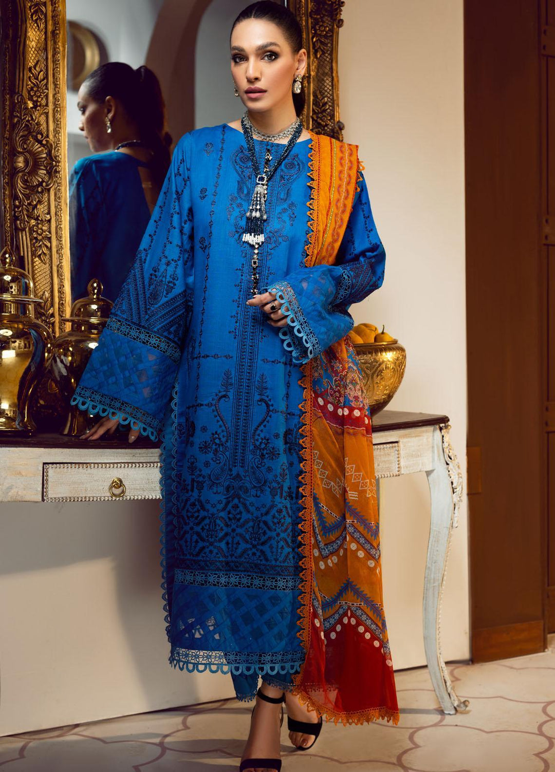 Ittehad Textiles Embroidered Lawn Suits Unstitched 3 Piece ITD22PS LF-EP1-2208 - Premium Collection