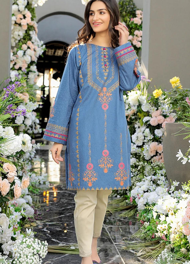 Ittehad Textiles Printed Jacquard Stitched Kurties CT-SM21-06 Gray