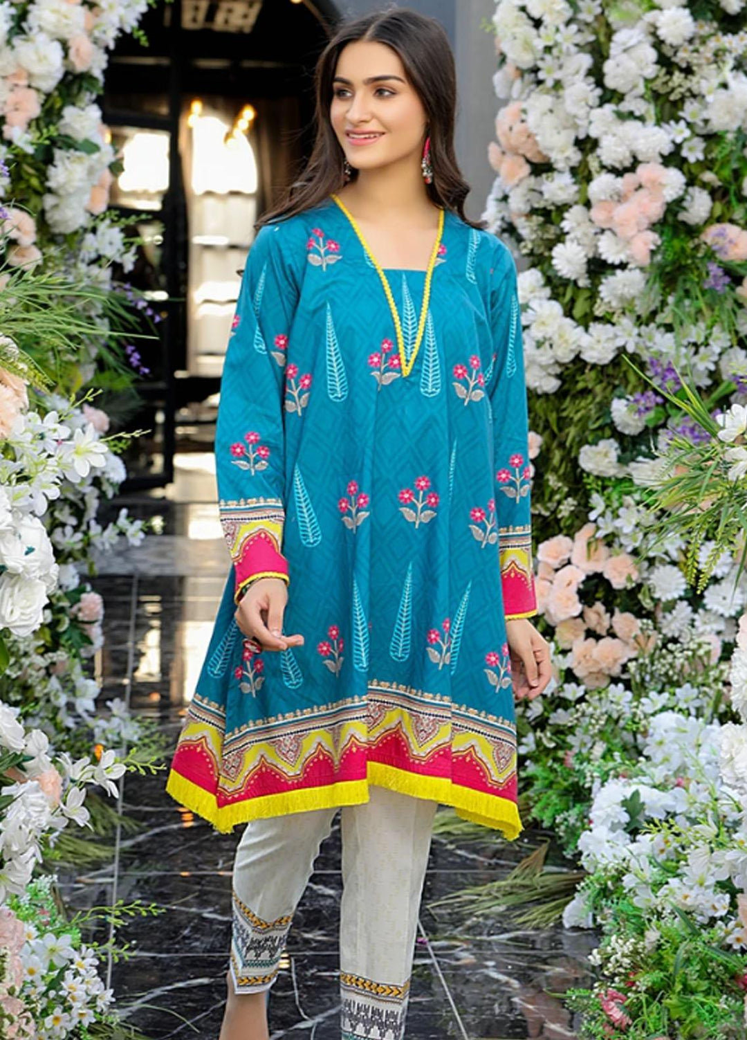 Ittehad Textiles Printed Lawn Stitched Kurties CT-SM21-97 Zink