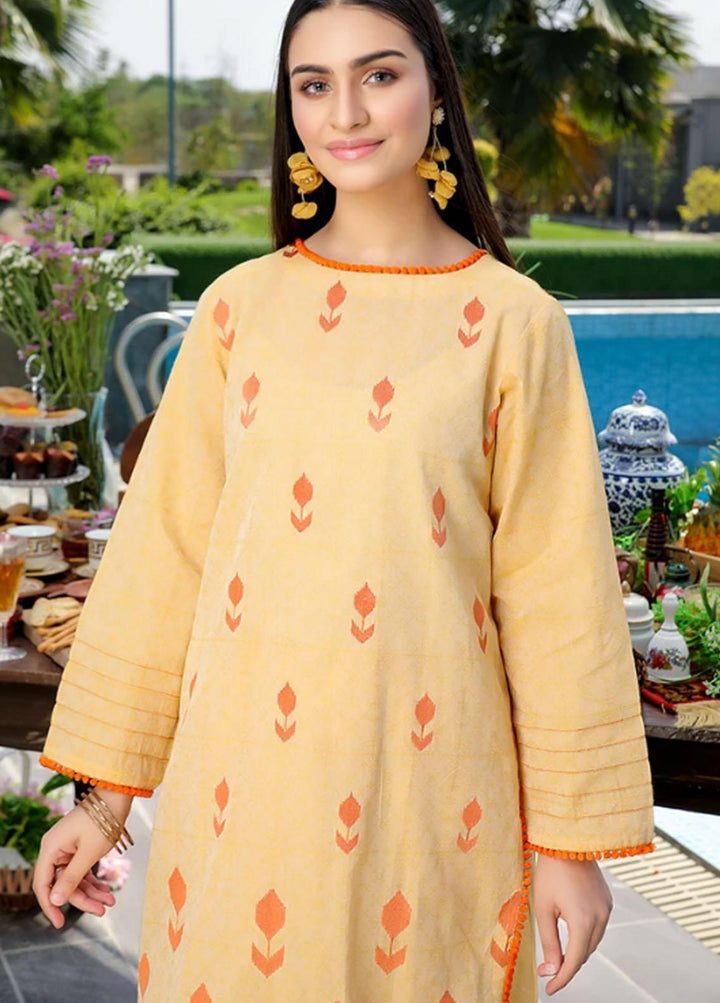 Ittehad Textiles Embroidered Jacquard Stitched 2 Piece JQ-SM21-79 Yellow