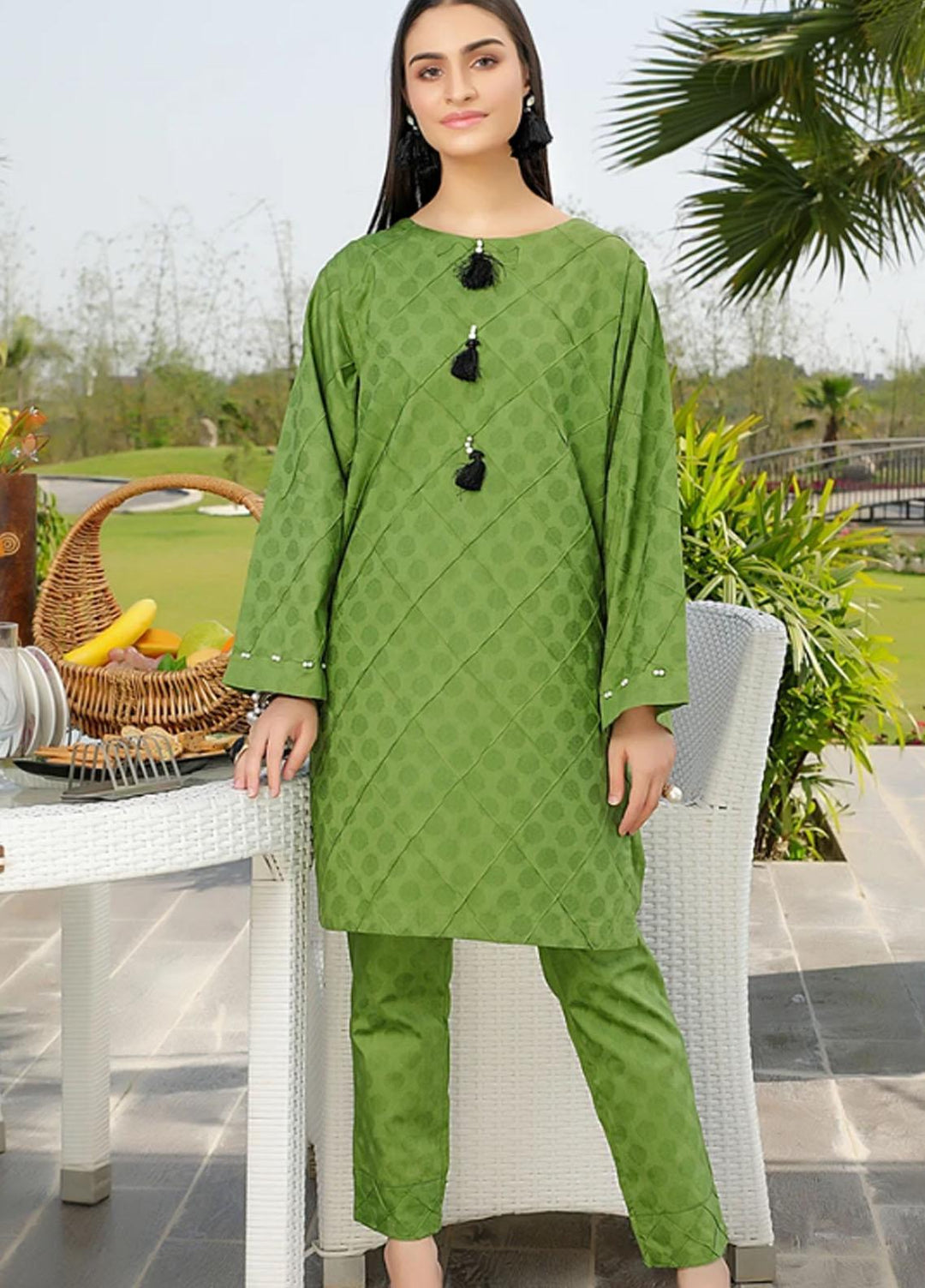 Ittehad Textiles Printed Jacquard Stitched 2 Piece JQ-SM21-81 Green