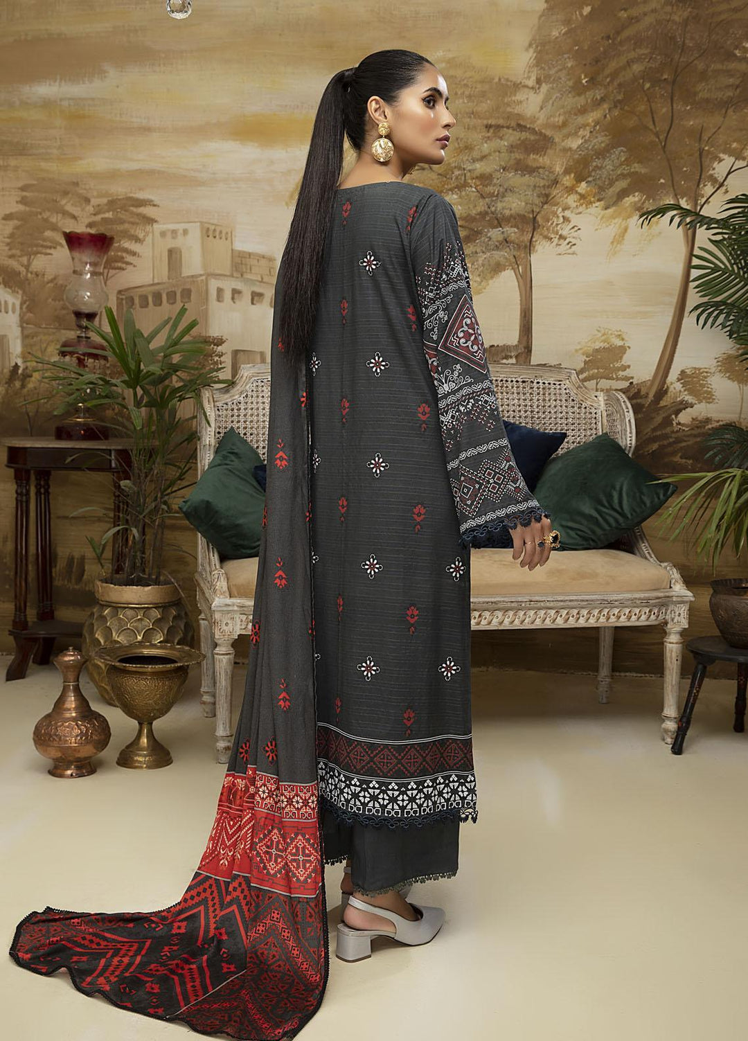 Ittehad Textiles Printed Missouri Suits Unstitched 3 Piece IT21FW ASHEN - Winter Collection