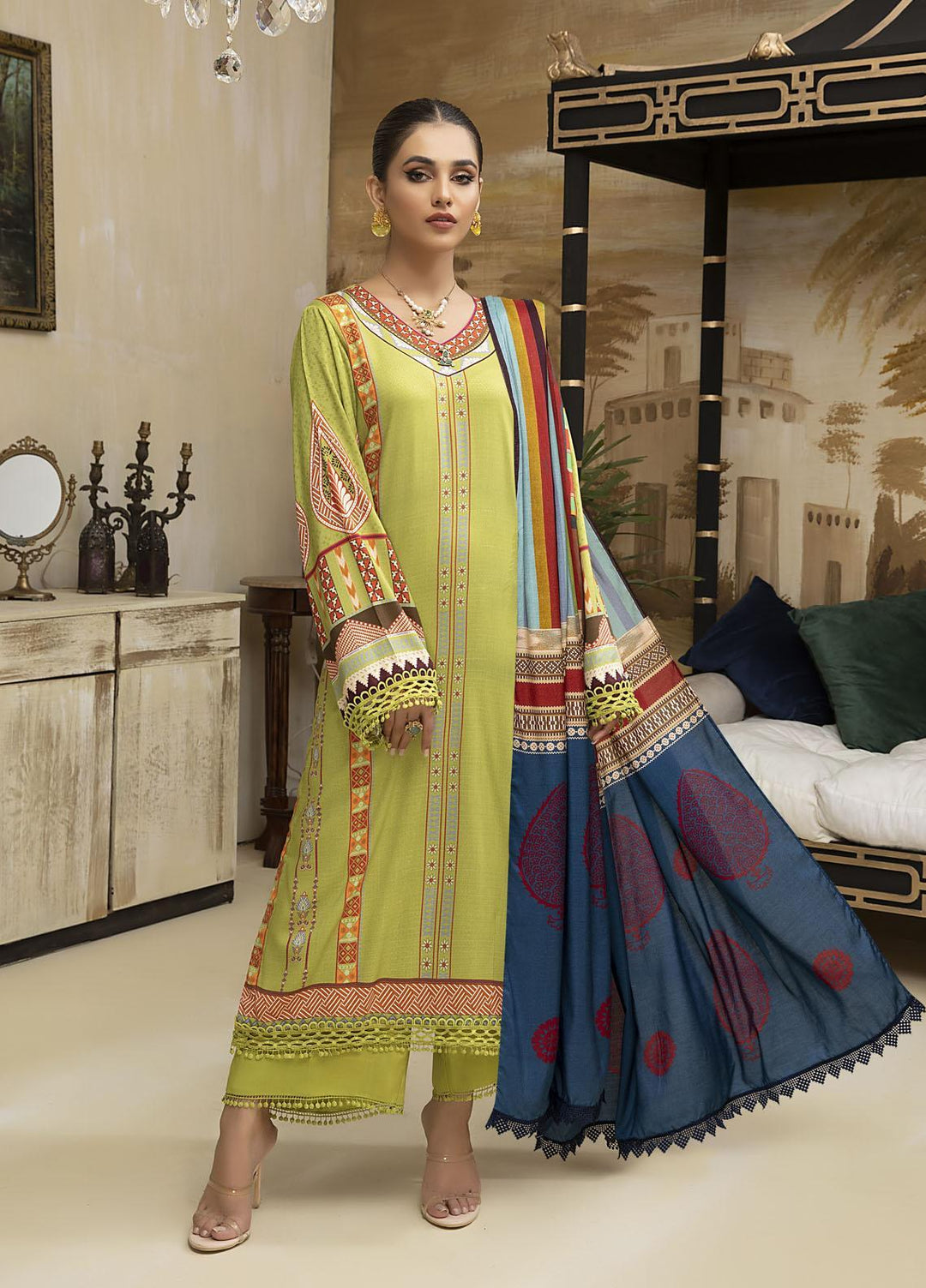 Ittehad Textiles Printed Linen Suits Unstitched 3 Piece IT21FW BURNISHED - Winter Collection