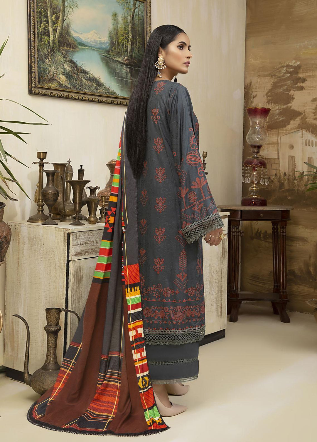 Ittehad Textiles Printed Linen Suits Unstitched 3 Piece IT21FW FOLK - Winter Collection